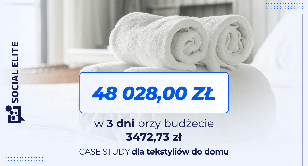 sprzedaż tekstyliów do domu - baner case study