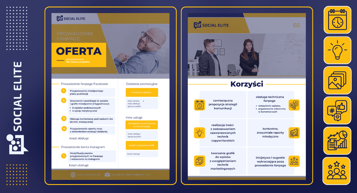 co powinna zawierać oferta handlowa - strona tytułowa