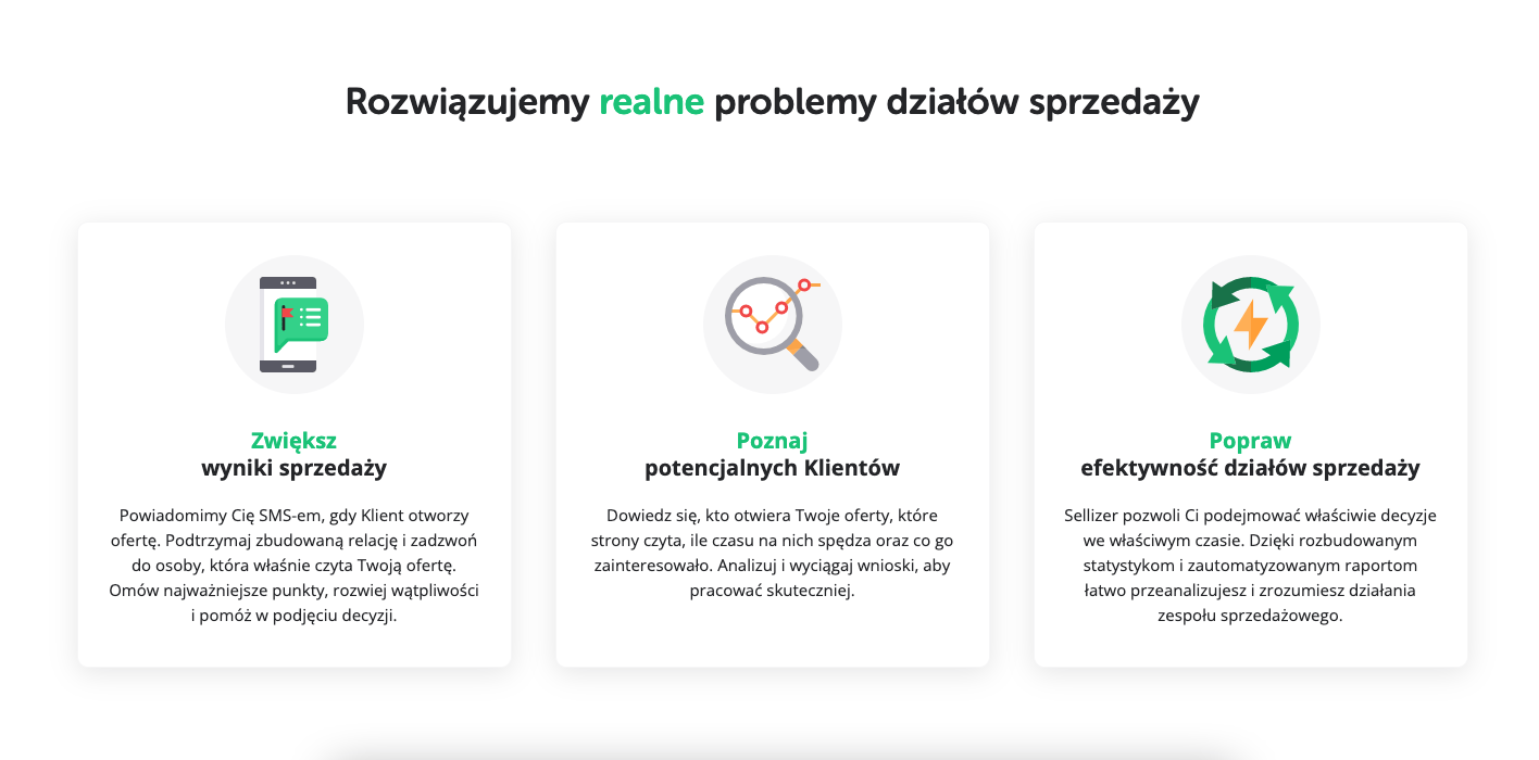 jakie korzyści oferuje narzędzie Sellizer w kontekście analizowania skuteczności oferty handlowej