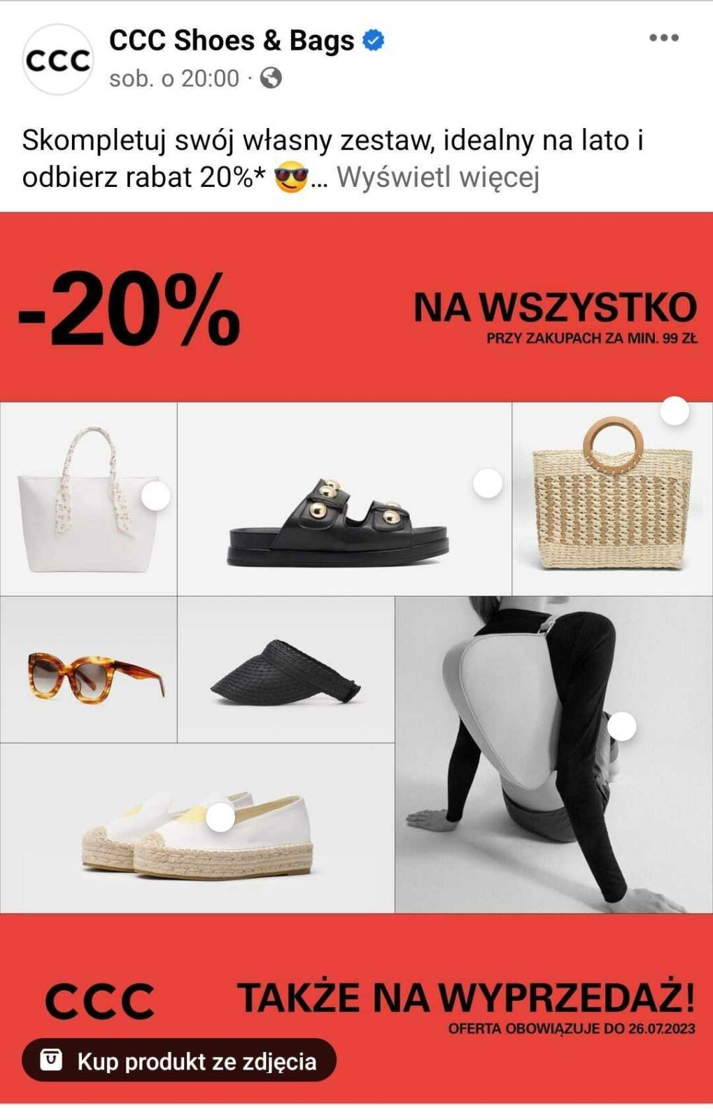 oznaczanie produktów na fb