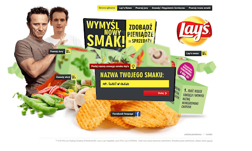 baner reklamowy firmy Lay's - wymyśl nowy smak