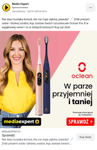 przykładowa reklama firmy Media Expert