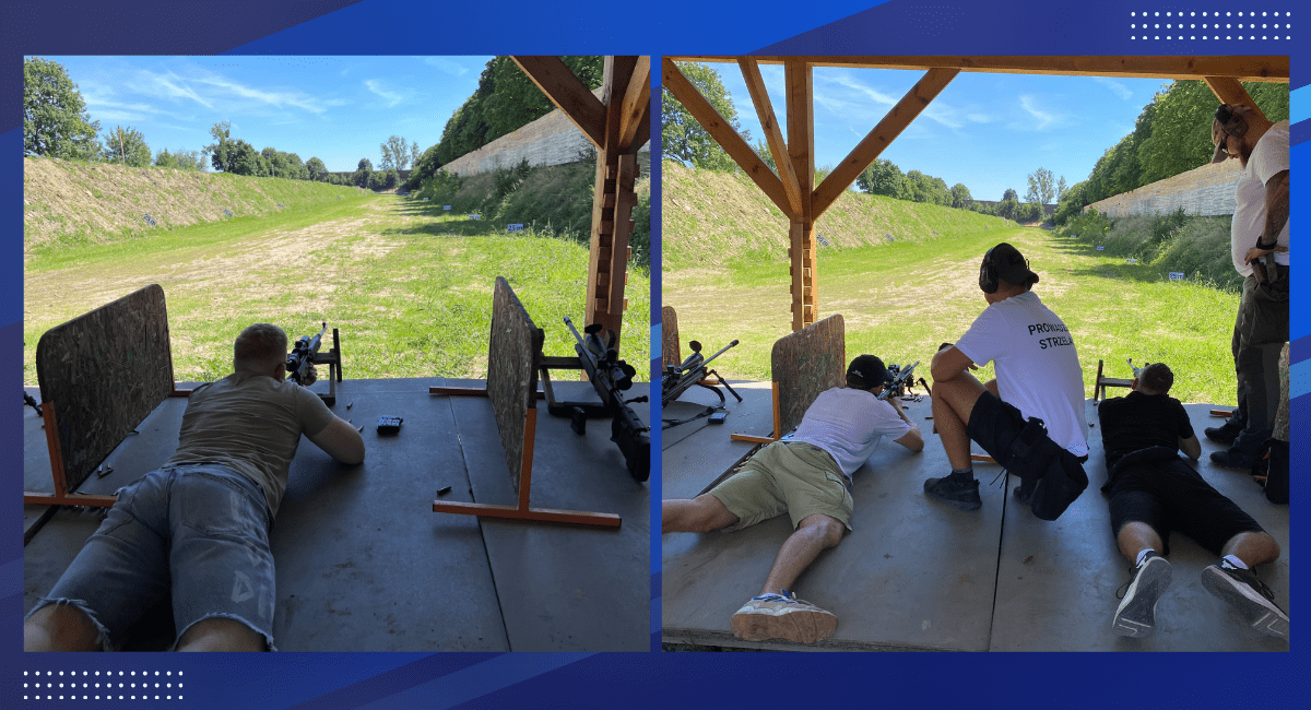 strzelnica w Pawłowie - specjaliści z Social Elite na stanowiskach strzeleckich