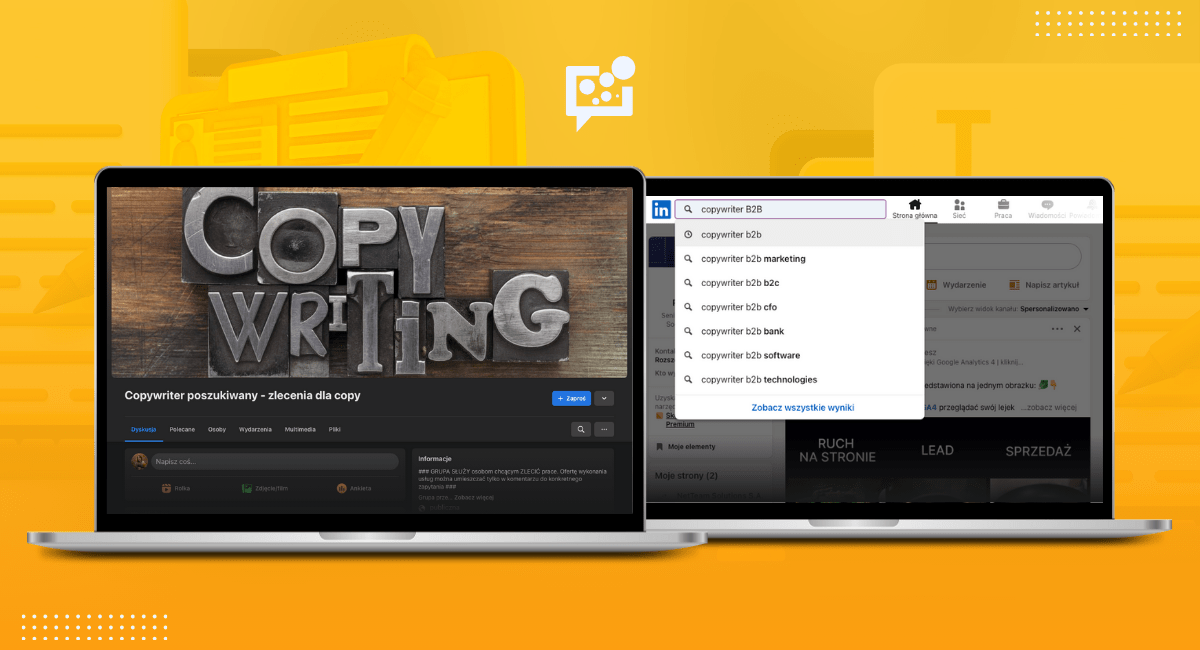 przykładowe miejsca w social media, gdzie można znaleźć copywritera b2b do współpracy