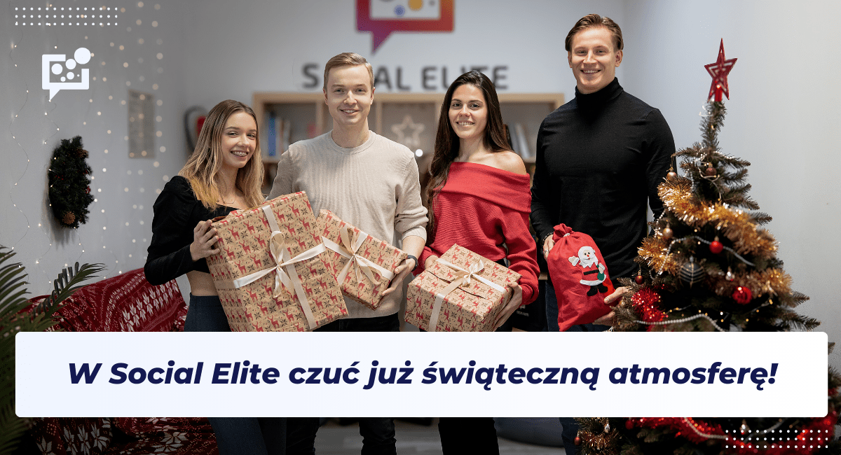Specjaliści Social Elite ze świątecznymi prezentami – świąteczna atmosfera