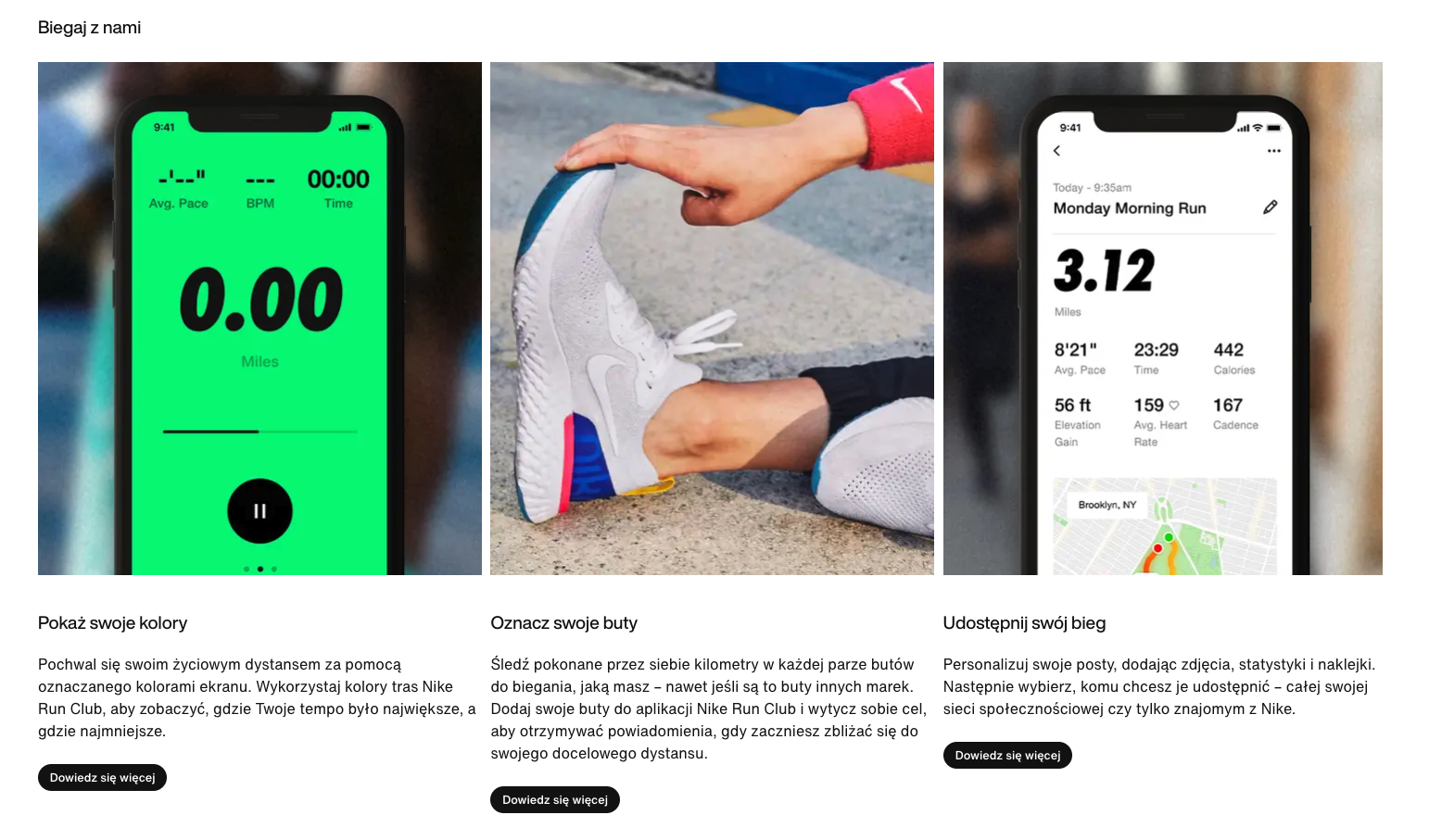 Nike Run Club - screen ekranu